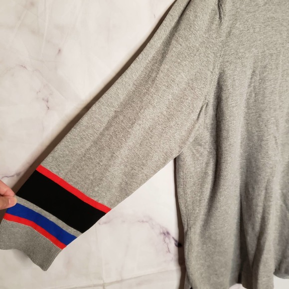 VINCE CAMUTO gray scoop neck stripe knit sweater pullover 3X - Picture 4 of 8